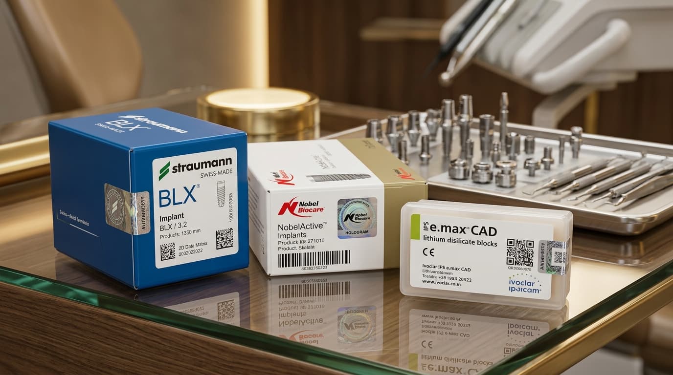 Ataköy Orijinal İsviçre Straumann BLX, Nobel Biocare ve Ivoclar IPS e.max Barkodlu Sertifikalı Dental Materyaller