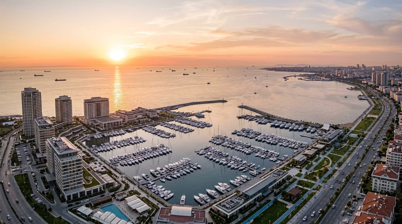 İstanbul Bakırköy Yalı Ataköy Marina Manzaralı Dt. Mahmut Alp Özel Ağız ve Diş Sağlığı Kliniği Karşılama Lobisi